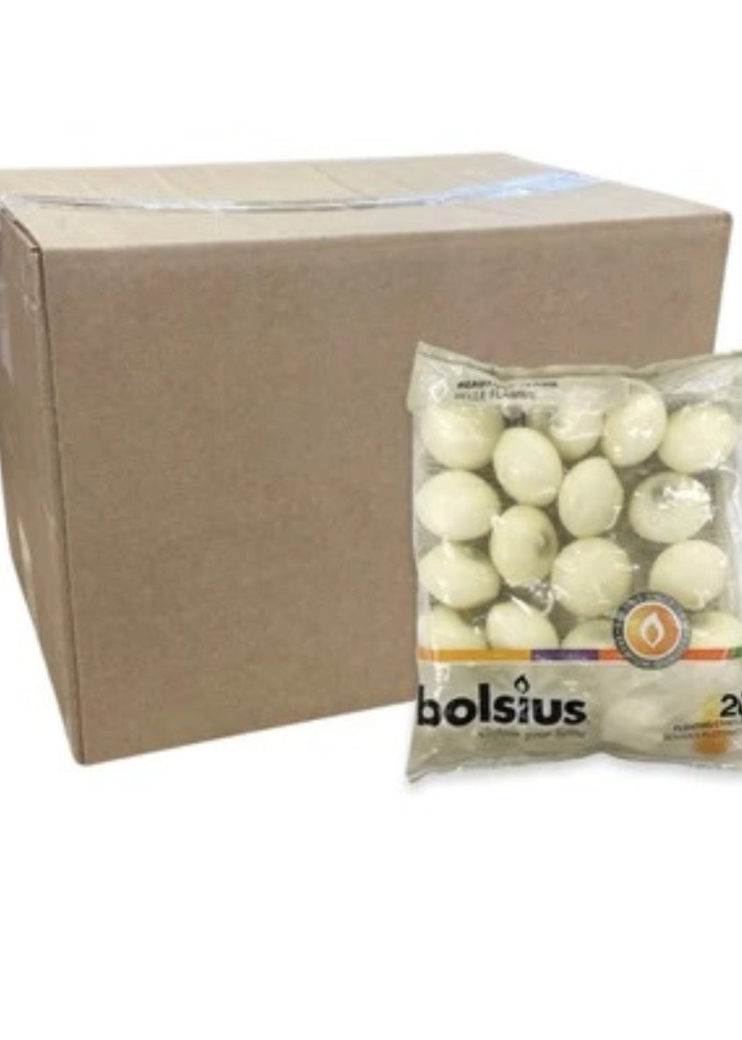 bolsius επιπλέοντα κερια πισίνας εκρού κιβώτιο