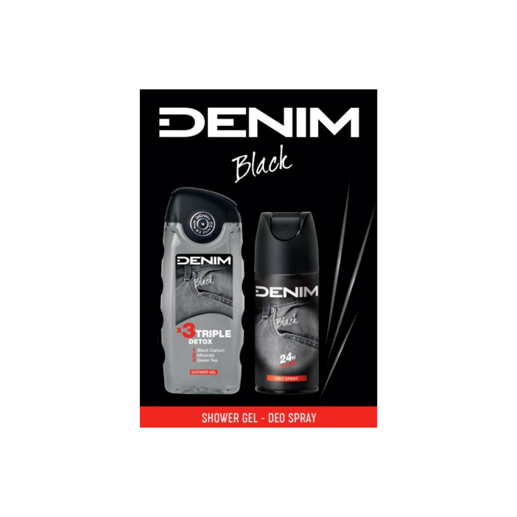 Denim set box black 2 pcs