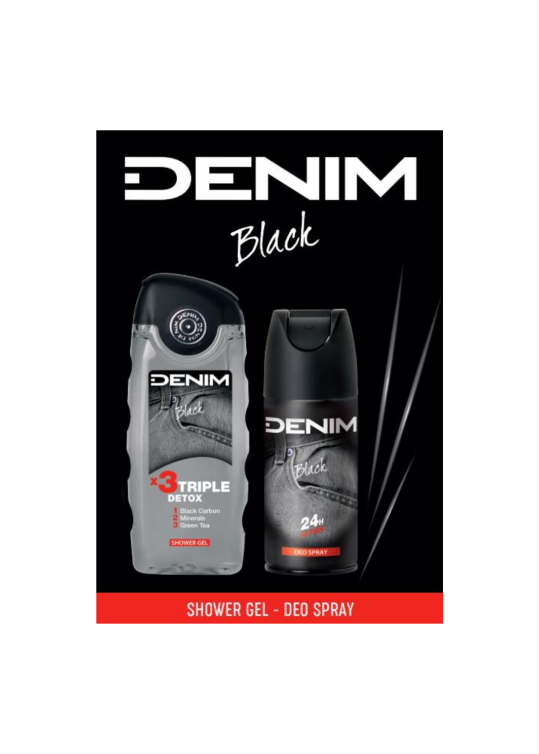 Denim set box black 2 pcs