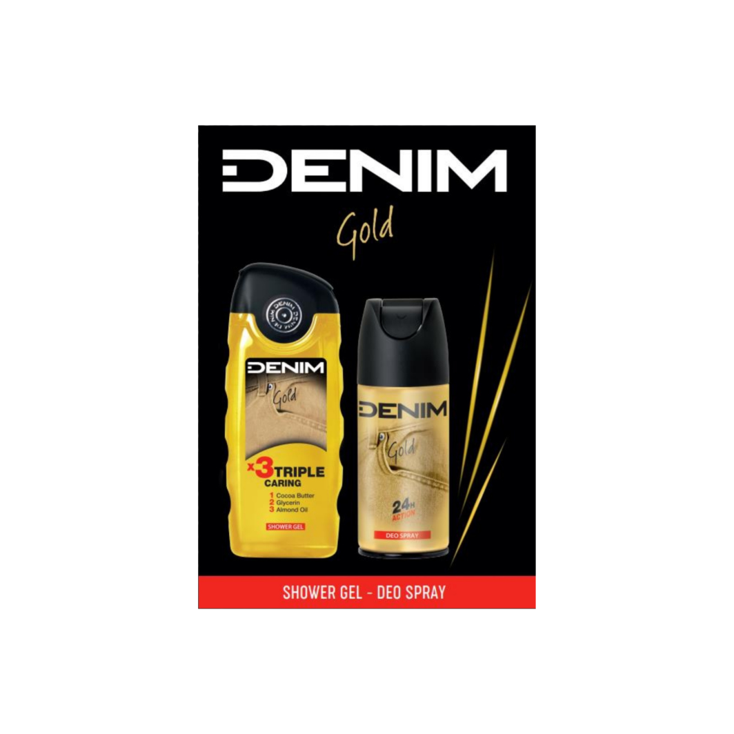 Denim set box gold 2 pcs