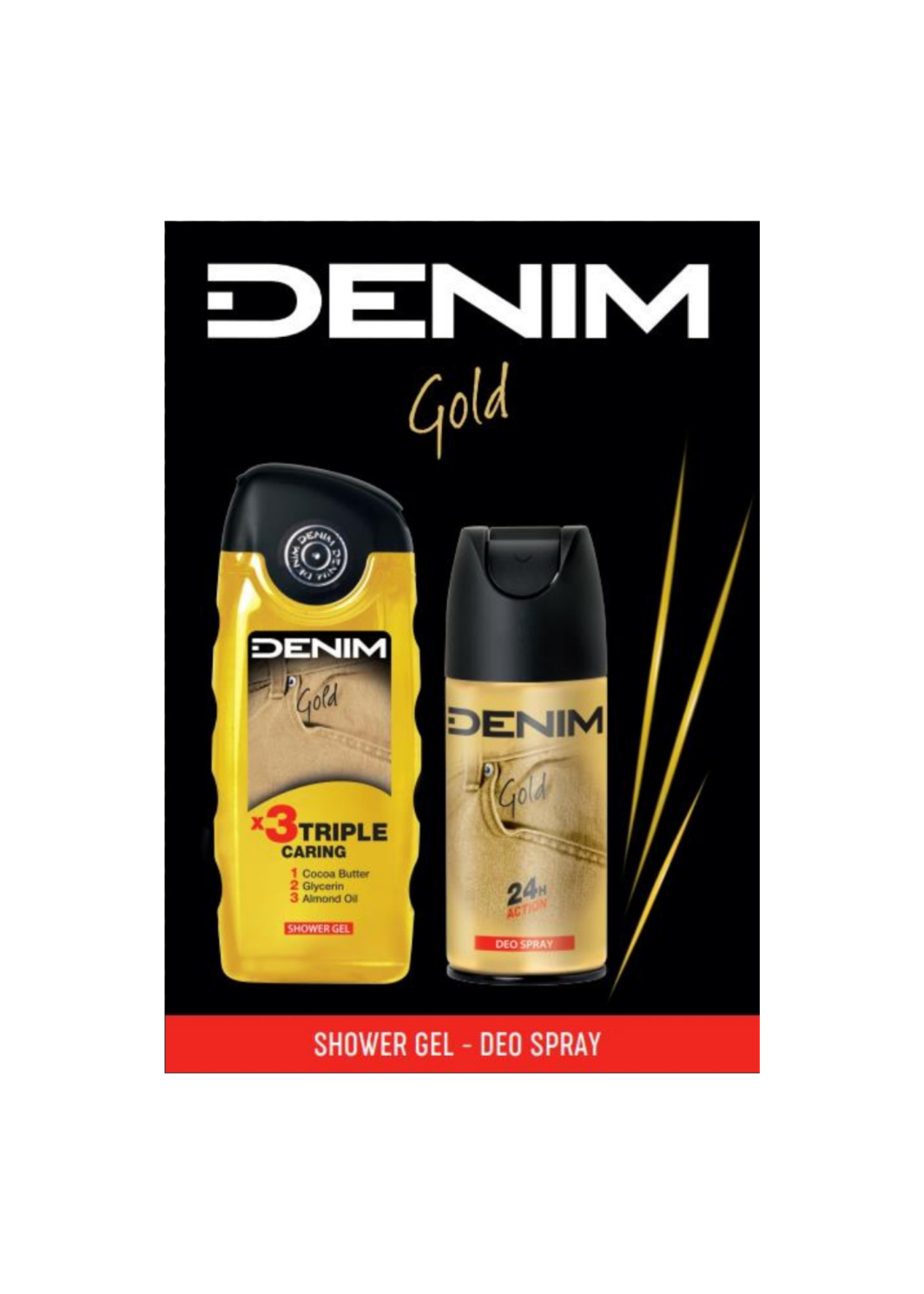 Denim set box gold 2 pcs